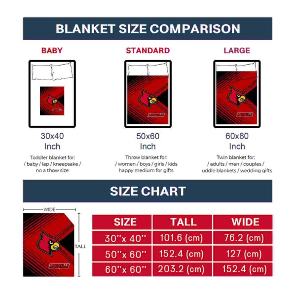 louisville cardinals diagonal stripes red blanket trendy