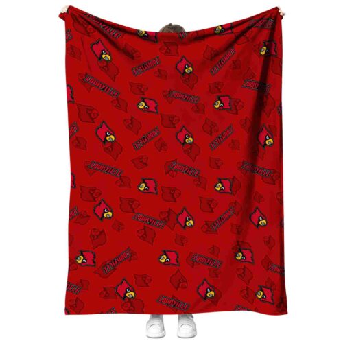 louisville cardinals diehard fans red blanket best selling