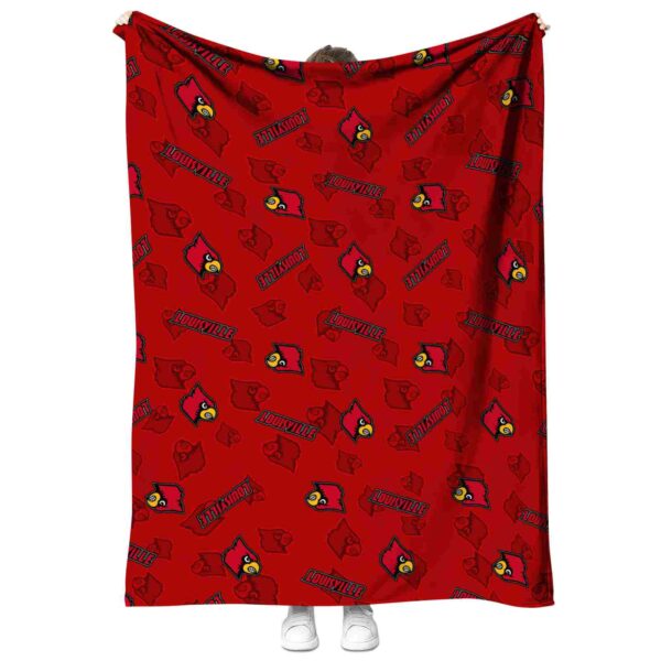 louisville cardinals diehard fans red blanket best selling