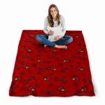 louisville cardinals diehard fans red blanket high quality
