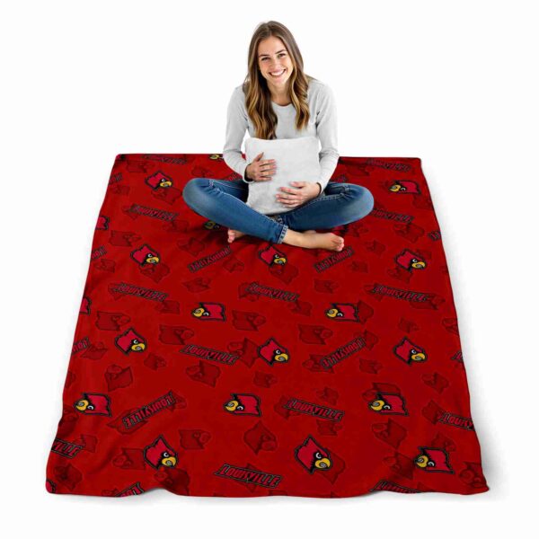 louisville cardinals diehard fans red blanket high quality