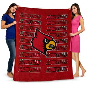 louisville cardinals fan pride red blanket fashion forward