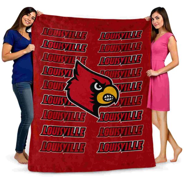 louisville cardinals fan pride red blanket fashion forward