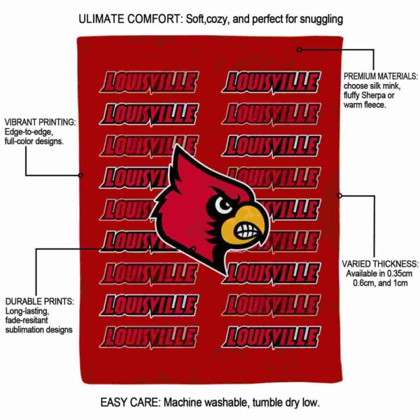louisville cardinals fan pride red blanket new arrival