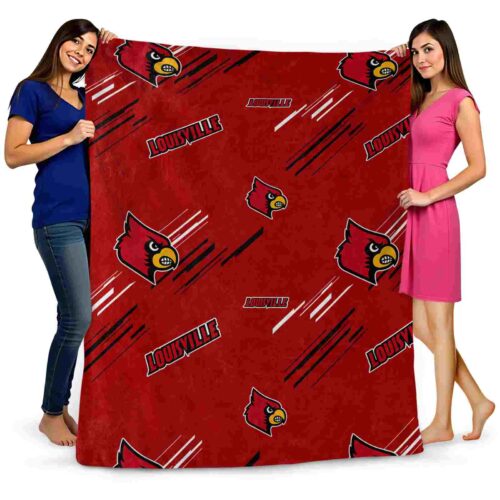 louisville cardinals fan spirit red blanket fashion forward