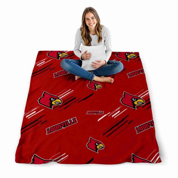 louisville cardinals fan spirit red blanket high quality