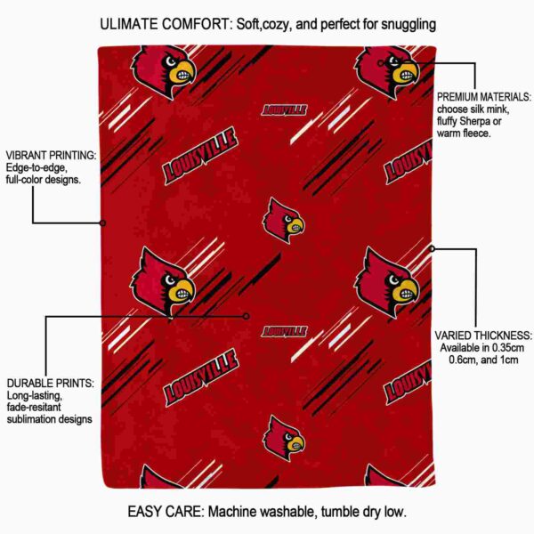louisville cardinals fan spirit red blanket new arrival