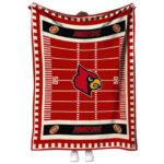 louisville cardinals football field red blanket best selling