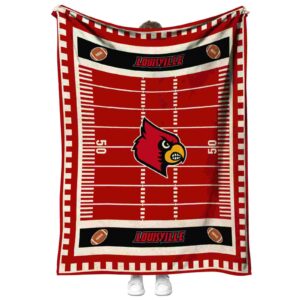louisville cardinals football field red blanket best selling