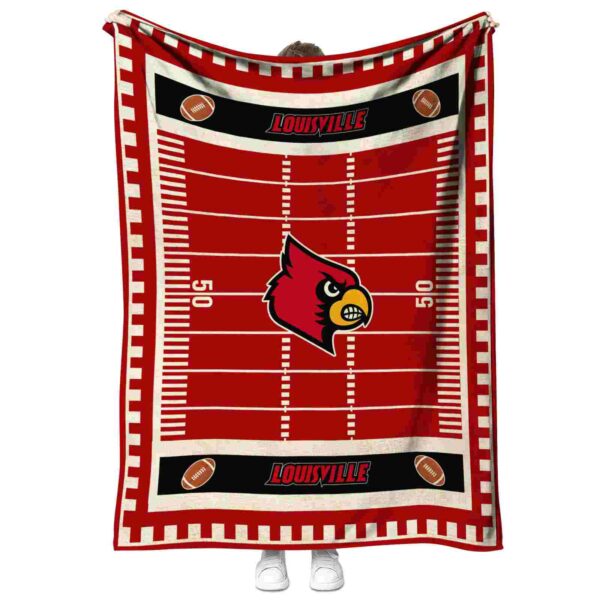 louisville cardinals football field red blanket best selling