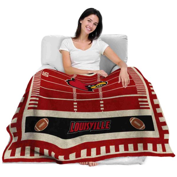 louisville cardinals football field red blanket latest model