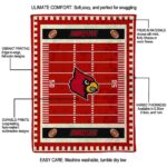 louisville cardinals football field red blanket new arrival