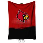 louisville cardinals gradient dots red blanket best selling