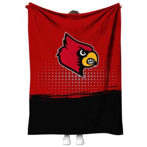 louisville cardinals gradient dots red blanket best selling