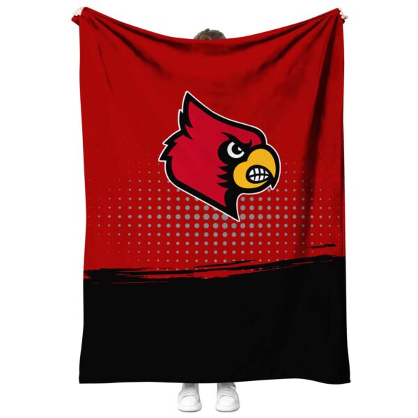 louisville cardinals gradient dots red blanket best selling