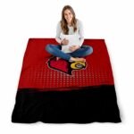 louisville cardinals gradient dots red blanket high quality