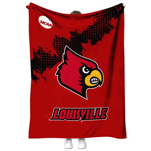 louisville cardinals grunge texture red blanket best selling