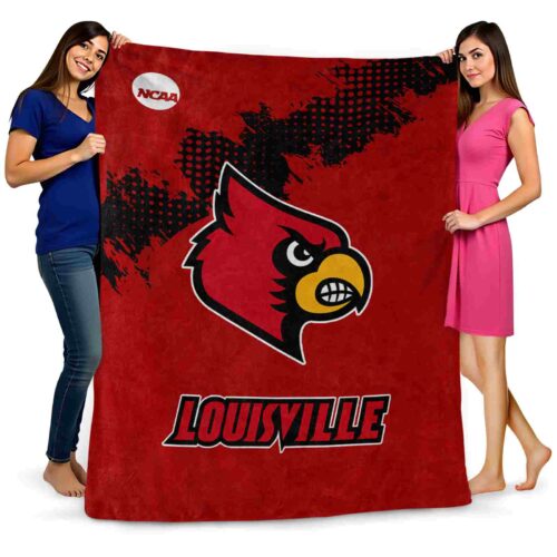 louisville cardinals grunge texture red blanket fashion forward