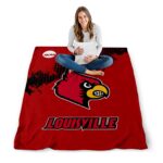 louisville cardinals grunge texture red blanket high quality