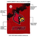 louisville cardinals grunge texture red blanket new arrival
