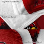 louisville cardinals grunge texture red blanket premium grade