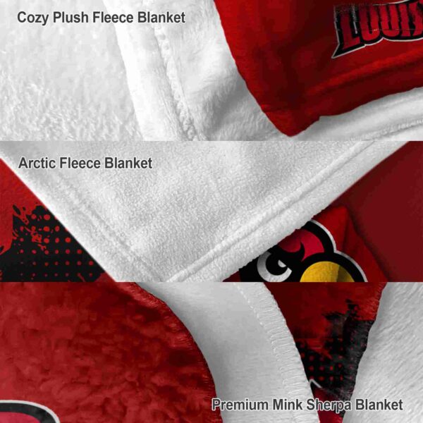 louisville cardinals grunge texture red blanket premium grade