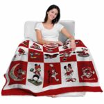 louisville cardinals mickey minnie red white blanket latest model