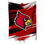 louisville cardinals paint streaks red white blanket best selling