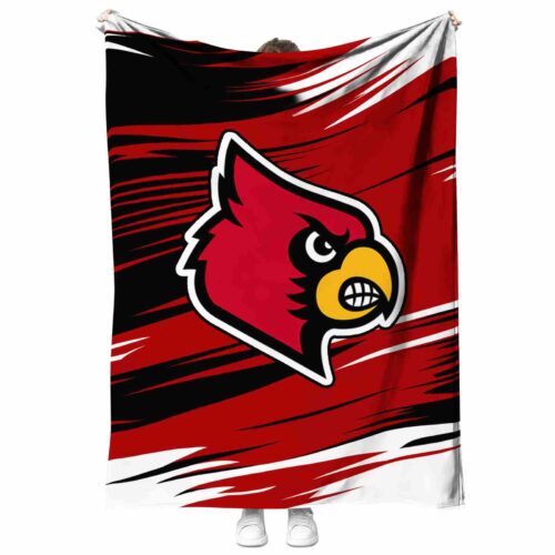 louisville cardinals paint streaks red white blanket best selling