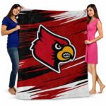 louisville cardinals paint streaks red white blanket fashion forward