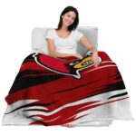 louisville cardinals paint streaks red white blanket latest model