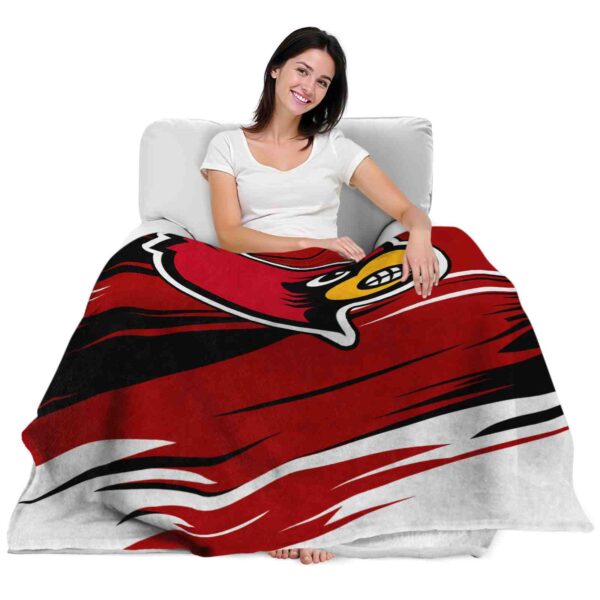 louisville cardinals paint streaks red white blanket latest model