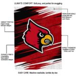 louisville cardinals paint streaks red white blanket new arrival