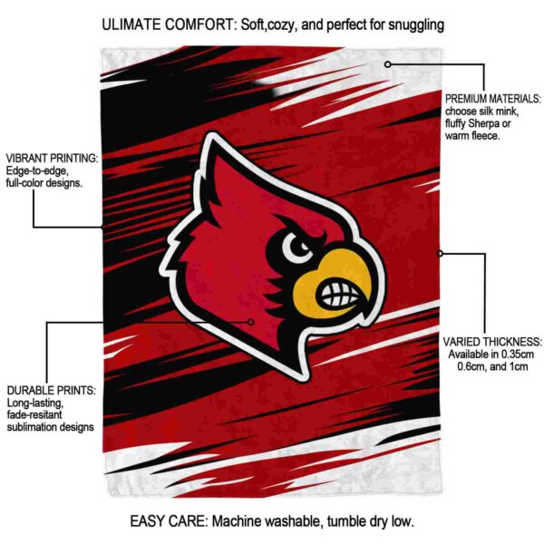 louisville cardinals paint streaks red white blanket new arrival