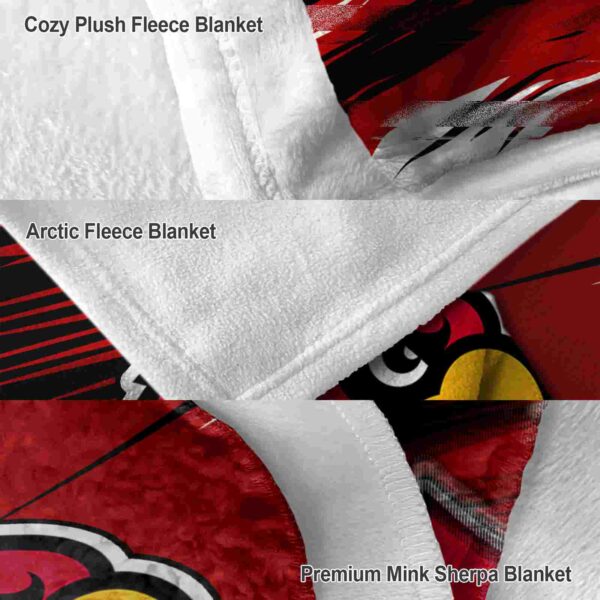 louisville cardinals paint streaks red white blanket premium grade