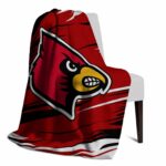louisville cardinals paint streaks red white blanket top rated