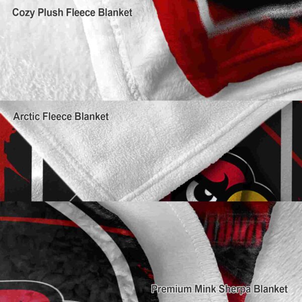 louisville cardinals splatter effect red blanket premium grade