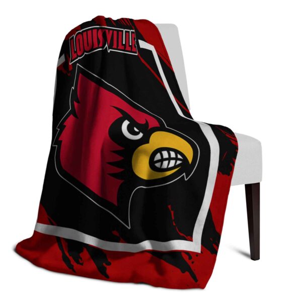 louisville cardinals splatter effect red blanket top rated
