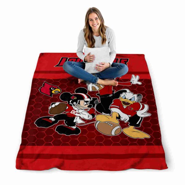 louisville cardinals three musketeers red blanket high quality