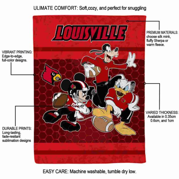 louisville cardinals three musketeers red blanket new arrival