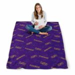 lsu tigers diehard fans purple blanket high quality