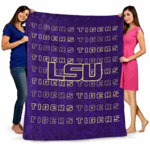 lsu tigers fan pride purple blanket fashion forward