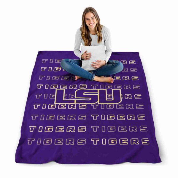 lsu tigers fan pride purple blanket high quality