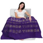 lsu tigers fan pride purple blanket latest model