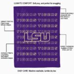 lsu tigers fan pride purple blanket new arrival