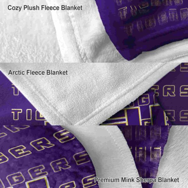 lsu tigers fan pride purple blanket premium grade