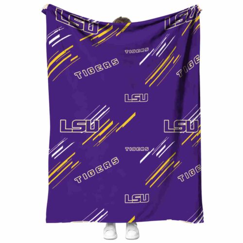 lsu tigers fan spirit purple blanket best selling