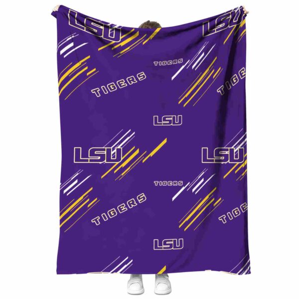 lsu tigers fan spirit purple blanket best selling