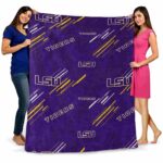 lsu tigers fan spirit purple blanket fashion forward