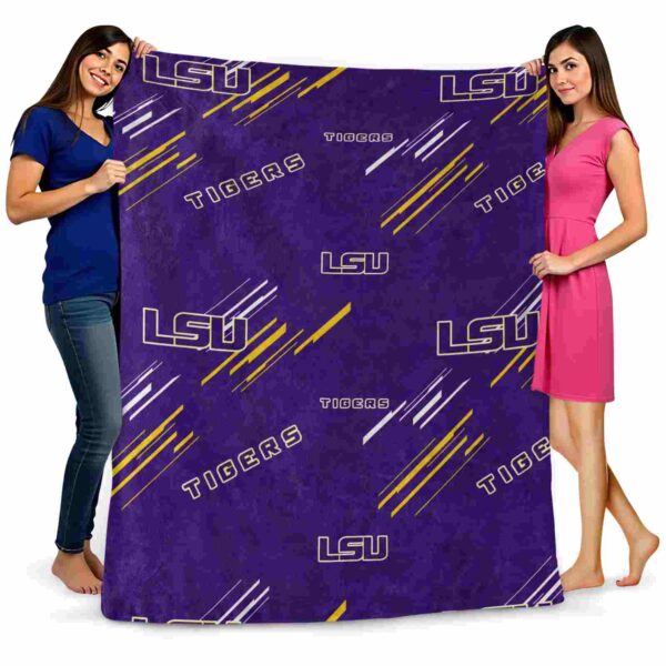 lsu tigers fan spirit purple blanket fashion forward